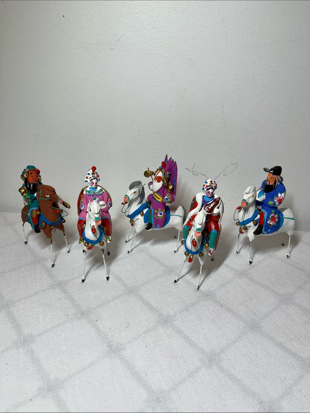 Chinese OPERA clay figurine set 
Collectible